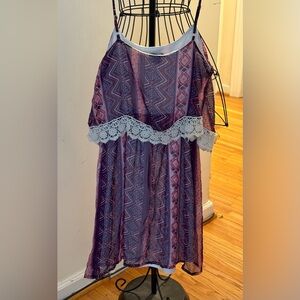 Rue21 Pink and Purple Maxi Dress